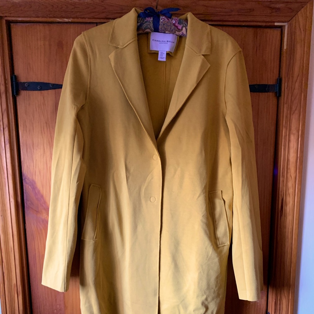 Lovely Yellow Coat Designer Carolina Belle Size M
